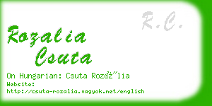 rozalia csuta business card